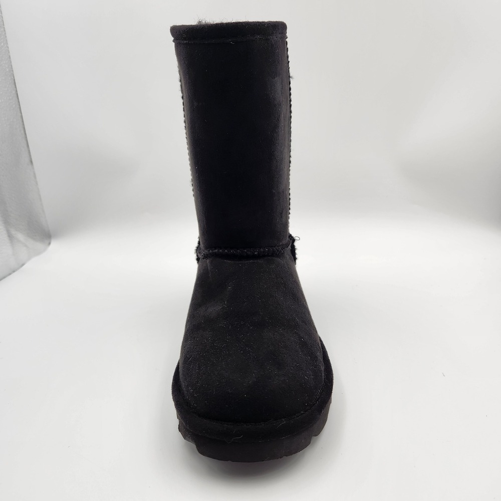 Bearpaw Black Suede‎ Winter Boots Womens Size 7 Mid Calf Outdoor Casual Fashion - Picture 3 of 14